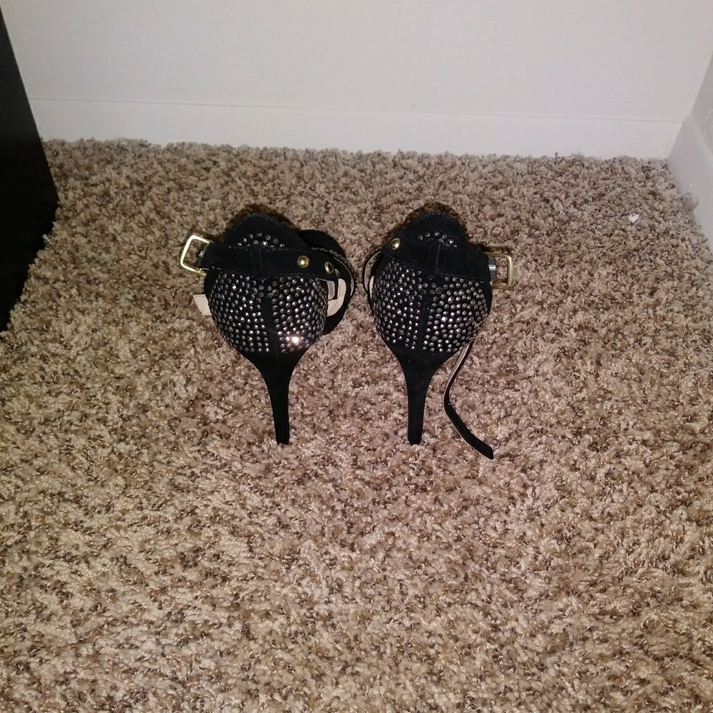 Black Studded Sandals